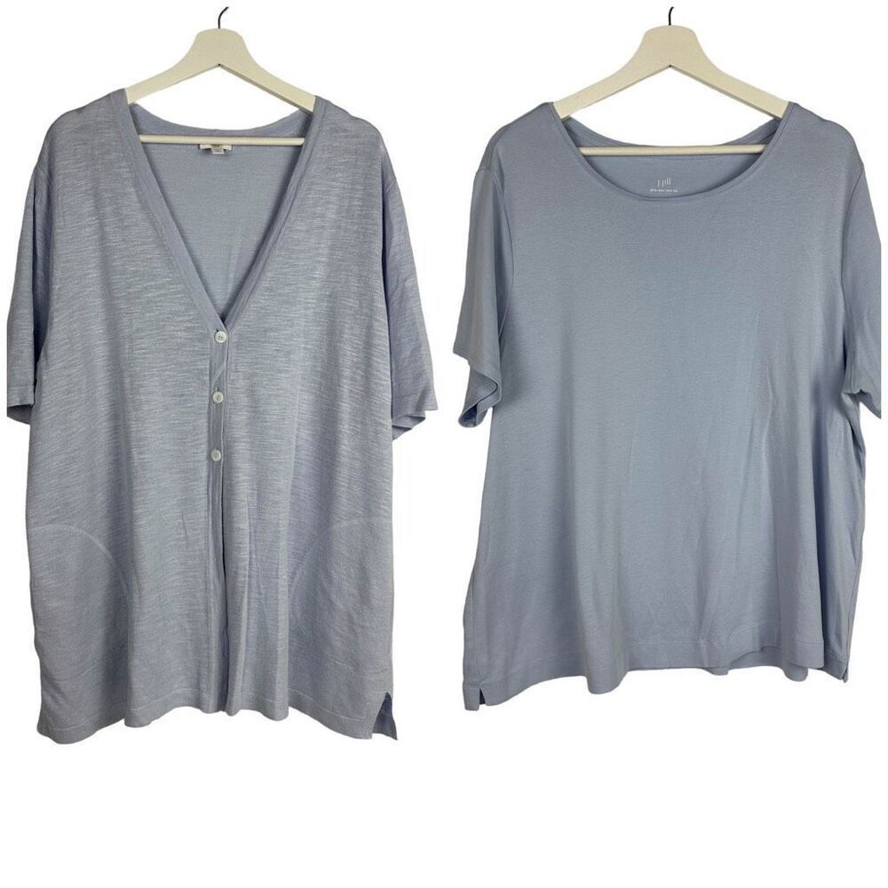 J. Jill Periwinkle Twin Sweater Set size 2X